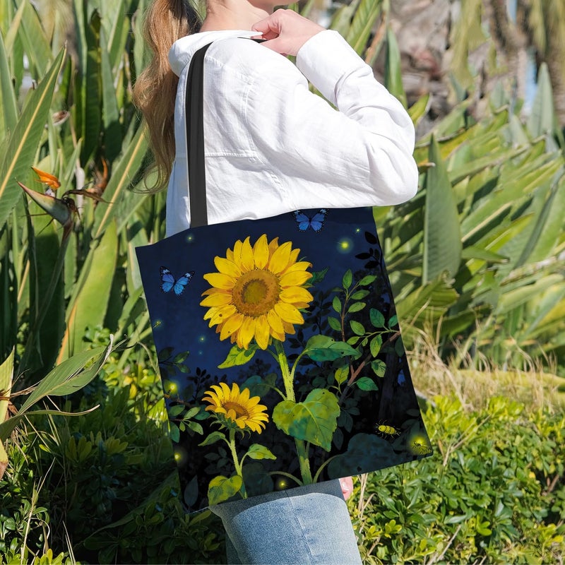 ANNA QUEEN Cat Tote Bag Shoulder Bag Handle Bag for Gym Yoga Picnic Beach Kitchen Reusable - Image 2